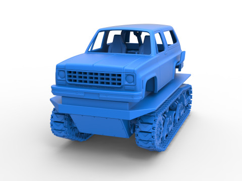 Vintage Monster tank Version 2 Scale 1 to 25 3D 프린트 모델