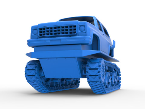 Vintage Monster tank Version 2 Scale 1 to 25 3D 프린트 모델