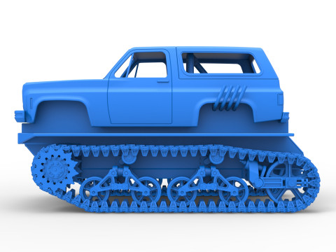 Vintage Monster tank Version 2 Scale 1 to 25 3D 프린트 모델