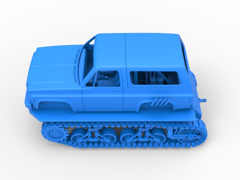 Vintage Monster tank Version 2 Scale 1 to 25 3D 프린트 모델