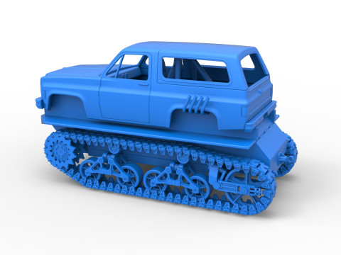 Vintage Monster tank Version 2 Scale 1 to 25 3D 프린트 모델