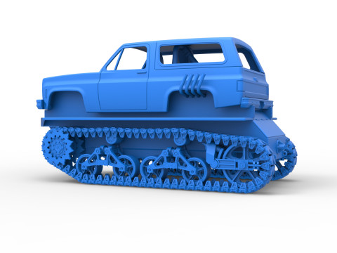 Vintage Monster tank Version 2 Scale 1 to 25 3D 프린트 모델