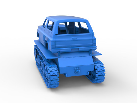 Vintage Monster tank Version 2 Scale 1 to 25 3D 프린트 모델