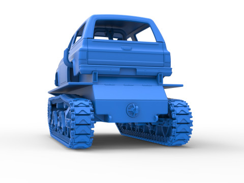 Vintage Monster tank Version 2 Scale 1 to 25 3D 프린트 모델