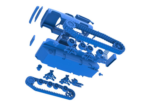 Vintage Monster tank Version 2 Scale 1 to 25 3D 프린트 모델