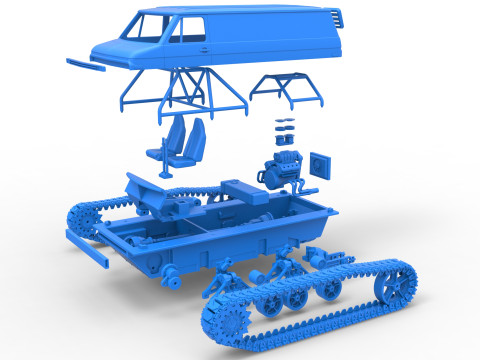 Vintage Monster tank Version 3 Scale 1 to 25 3D Принт Модель