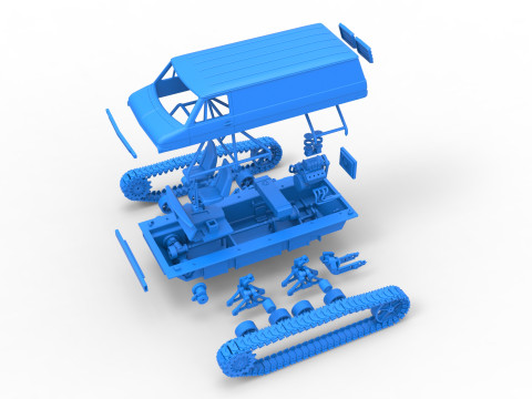Vintage Monster tank Version 3 Scale 1 to 25 3D Принт Модель