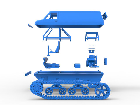 Vintage Monster tank Version 3 Scale 1 to 25 3D Принт Модель