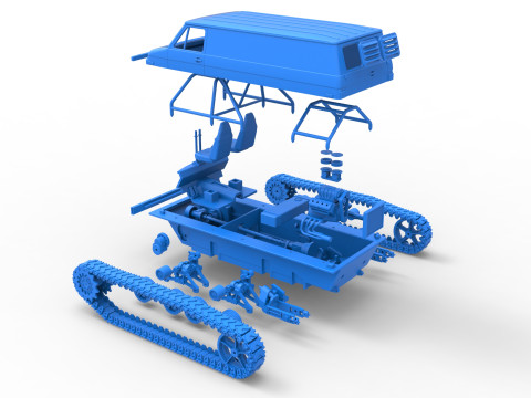 Vintage Monster tank Version 3 Scale 1 to 25 3D Принт Модель