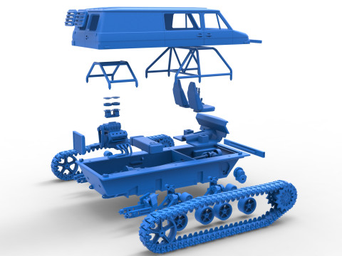 Vintage Monster tank Version 3 Scale 1 to 25 3D Принт Модель