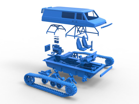 Vintage Monster tank Version 3 Scale 1 to 25 3D Принт Модель