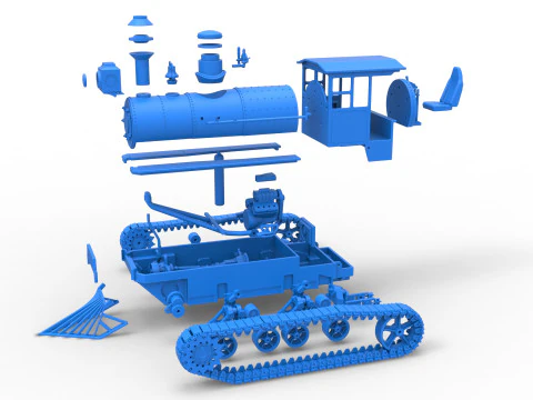 Vintage Monster tank Version 4 Scale 1 to 25 3D Print Model