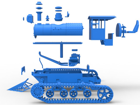 Vintage Monster tank Version 4 Scale 1 to 25 Modelo de Impressão 3D