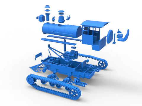 Vintage Monster tank Version 4 Scale 1 to 25 3D Print Model