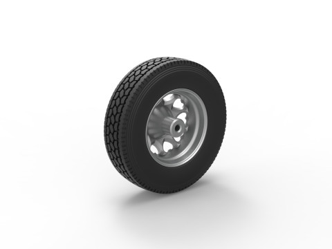 Front custom wheel of semi truck Version 25 Scale 1 to 25 Modello di stampa 3D