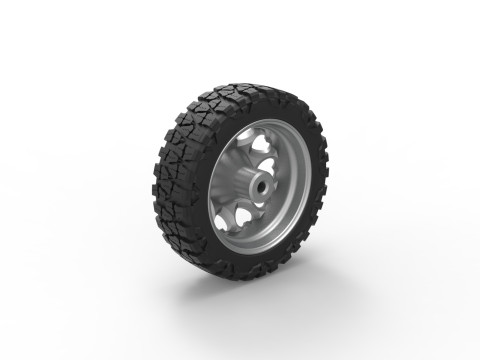 Front semi wheel for pickup Version 25 Scale 1 to 25 3D 프린트 모델