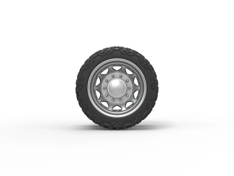 Заднее полуколесо для пикапа Версия 25 Масштаб от 1 до 25 3D Принт Модель