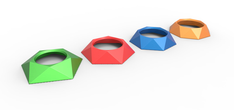 Pokeball stand Set 4 3Dプリントモデル .c4d .max .obj .3ds .fbx .stl .blend 
