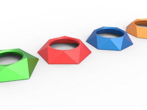 Pokeball stand Set 4 Model Cetak 3D