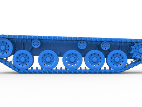 Track for Vintage Monster tank Version 2 Scale 1 to 25 Model Cetak 3D