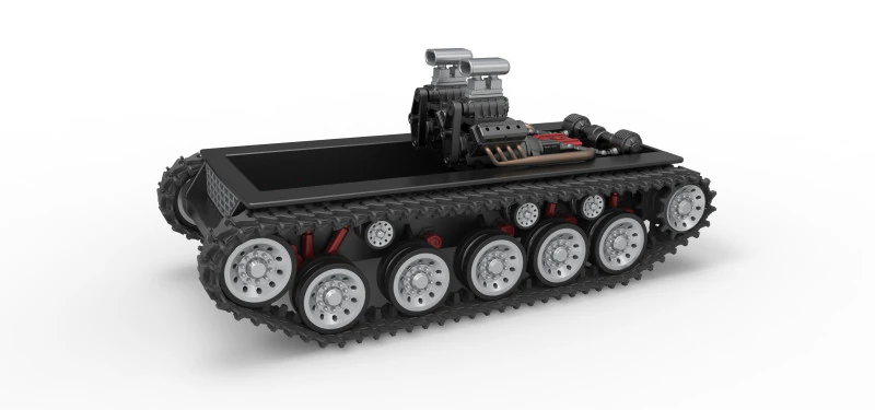 Vintage Monster tank Base Version 2 Scale 1 to 25 3D Print Model .c4d .max .obj .3ds .fbx .stl .blend