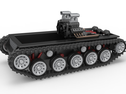 Vintage Monster tank Base Version 2 Scale 1 to 25 3D-printmodel