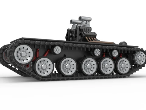 Vintage Monster tank Base Version 2 Scale 1 to 25 3D Print Model