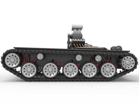 Vintage Monster tank Base Version 2 Scale 1 to 25 3D 프린트 모델