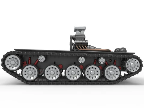 Vintage Monster tank Base Version 2 Scale 1 to 25 3D Print Model