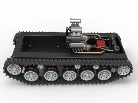Vintage Monster tank Base Version 2 Scale 1 to 25 3D Print Model