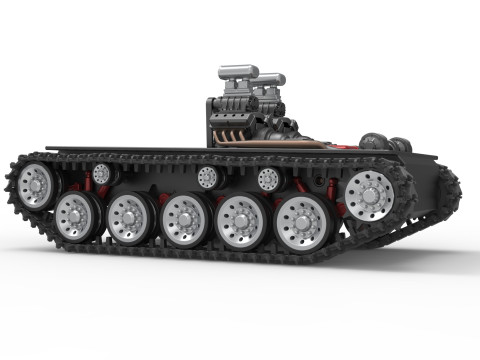 Vintage Monster tank Base Version 2 Scale 1 to 25 3D 프린트 모델