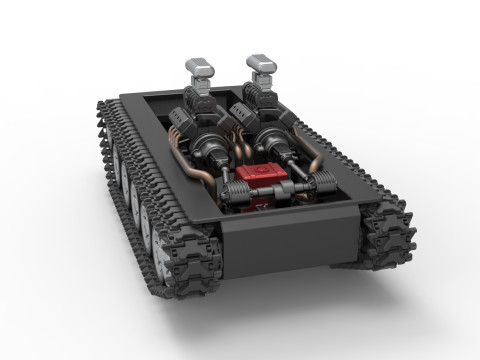 Vintage Monster tank Base Version 2 Scale 1 to 25 3D 프린트 모델