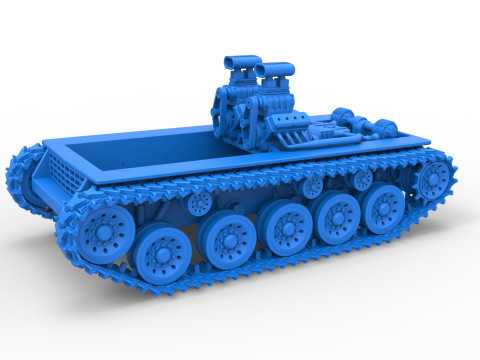 Vintage Monster tank Base Version 2 Scale 1 to 25 3D 프린트 모델