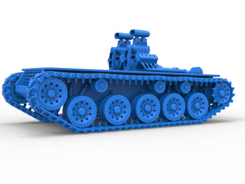 Vintage Monster tank Base Version 2 Scale 1 to 25 3D 프린트 모델