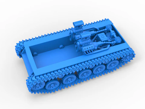 Vintage Monster tank Base Version 2 Scale 1 to 25 3D Print Model