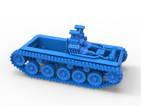 Vintage Monster tank Base Version 2 Scale 1 to 25 3D 프린트 모델