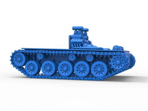 Vintage Monster tank Base Version 2 Scale 1 to 25 3D Print Model