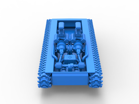 Vintage Monster tank Base Version 2 Scale 1 to 25 3D 프린트 모델