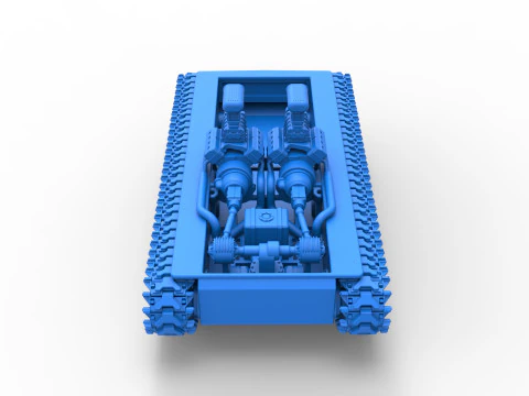 Vintage Monster tank Base Version 2 Scale 1 to 25 3D Print Model