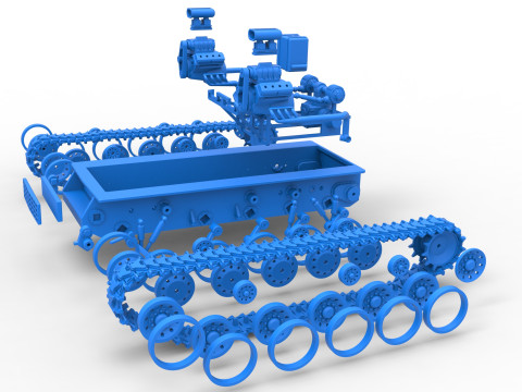 Vintage Monster tank Base Version 2 Scale 1 to 25 3D 프린트 모델