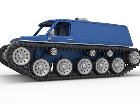 Vintage Monster tank Version 5 Scale 1 to 25 3D 프린트 모델