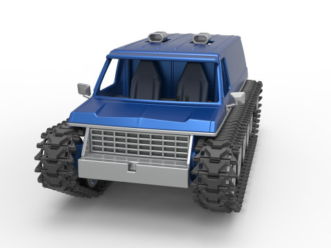 Vintage Monster tank Version 5 Scale 1 to 25 3D 프린트 모델