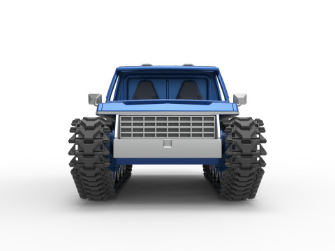 Vintage Monster tank Version 5 Scale 1 to 25 3D 프린트 모델
