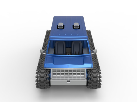 Vintage Monster tank Version 5 Scale 1 to 25 3D 프린트 모델