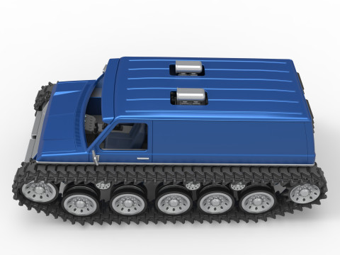 Vintage Monster tank Version 5 Scale 1 to 25 3D 프린트 모델