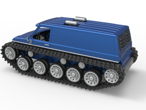 Vintage Monster tank Version 5 Scale 1 to 25 3D 프린트 모델