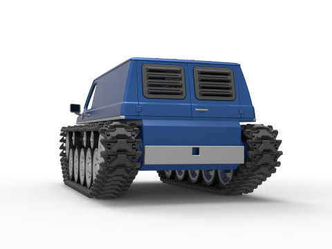 Vintage Monster tank Version 5 Scale 1 to 25 3D 프린트 모델