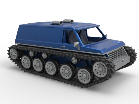 Vintage Monster tank Version 5 Scale 1 to 25 3D 프린트 모델