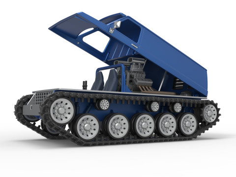 Vintage Monster tank Version 5 Scale 1 to 25 3D 프린트 모델