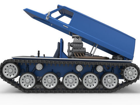 Vintage Monster tank Version 5 Scale 1 to 25 3D 프린트 모델